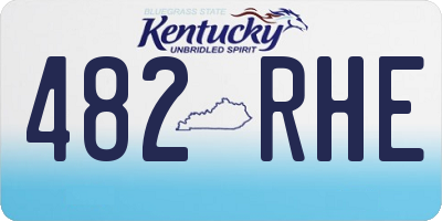 KY license plate 482RHE