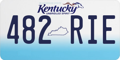 KY license plate 482RIE