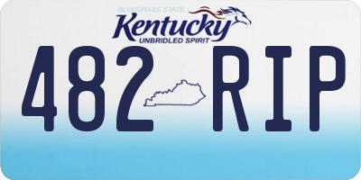 KY license plate 482RIP