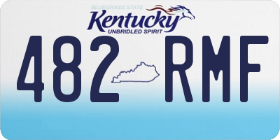 KY license plate 482RMF
