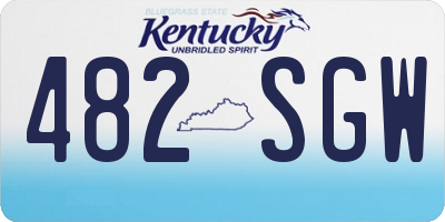 KY license plate 482SGW