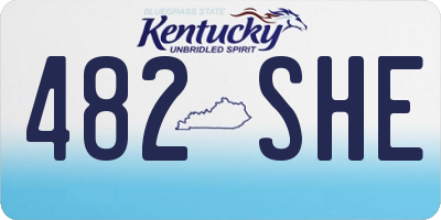 KY license plate 482SHE