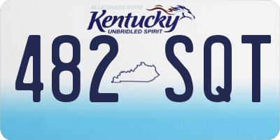 KY license plate 482SQT
