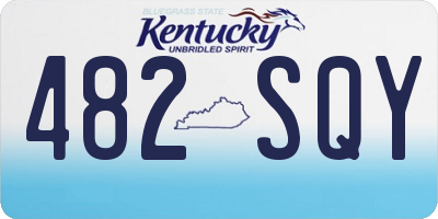 KY license plate 482SQY