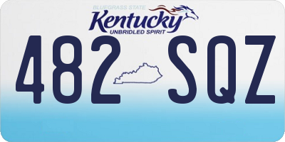 KY license plate 482SQZ