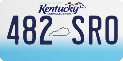 KY license plate 482SRO