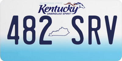 KY license plate 482SRV