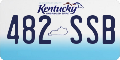 KY license plate 482SSB