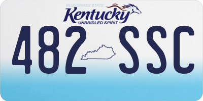 KY license plate 482SSC