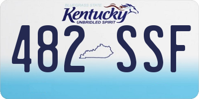 KY license plate 482SSF