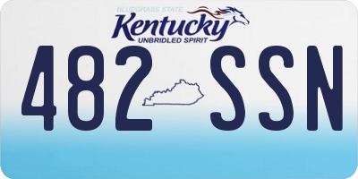 KY license plate 482SSN