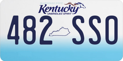 KY license plate 482SSO