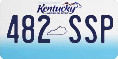 KY license plate 482SSP