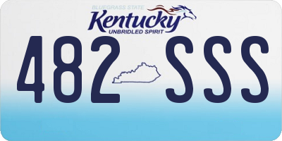 KY license plate 482SSS