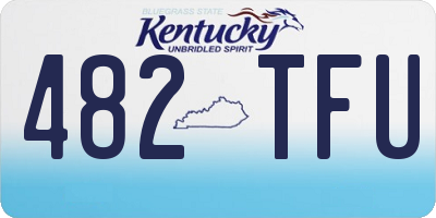 KY license plate 482TFU