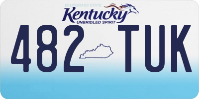 KY license plate 482TUK