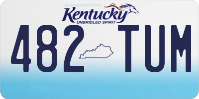 KY license plate 482TUM