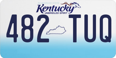 KY license plate 482TUQ