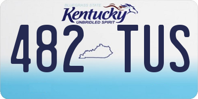KY license plate 482TUS