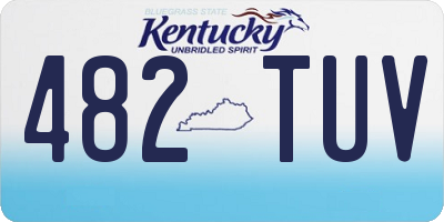 KY license plate 482TUV