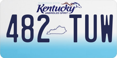 KY license plate 482TUW