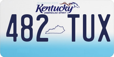 KY license plate 482TUX