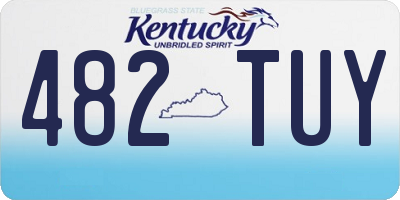 KY license plate 482TUY