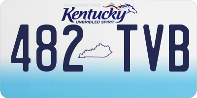 KY license plate 482TVB