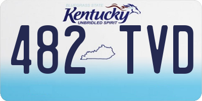 KY license plate 482TVD