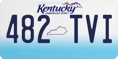 KY license plate 482TVI