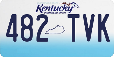 KY license plate 482TVK