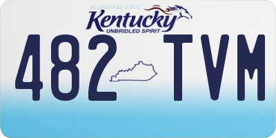 KY license plate 482TVM