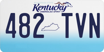 KY license plate 482TVN