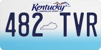 KY license plate 482TVR