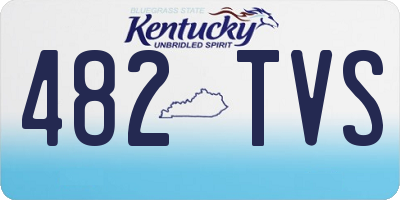 KY license plate 482TVS