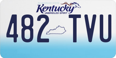 KY license plate 482TVU
