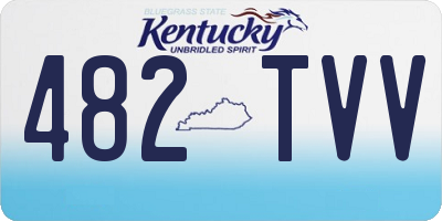 KY license plate 482TVV