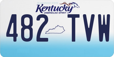 KY license plate 482TVW