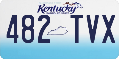 KY license plate 482TVX