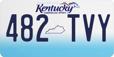 KY license plate 482TVY