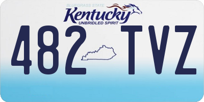 KY license plate 482TVZ