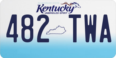 KY license plate 482TWA