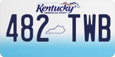 KY license plate 482TWB