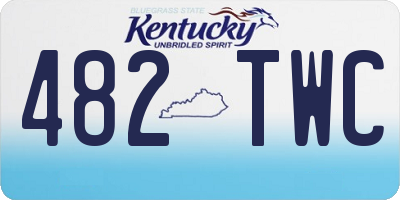 KY license plate 482TWC