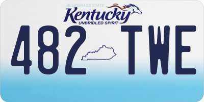 KY license plate 482TWE