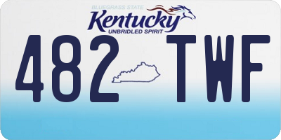 KY license plate 482TWF