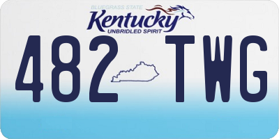 KY license plate 482TWG