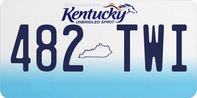 KY license plate 482TWI