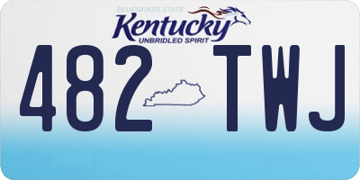 KY license plate 482TWJ