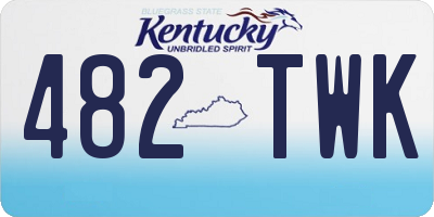 KY license plate 482TWK